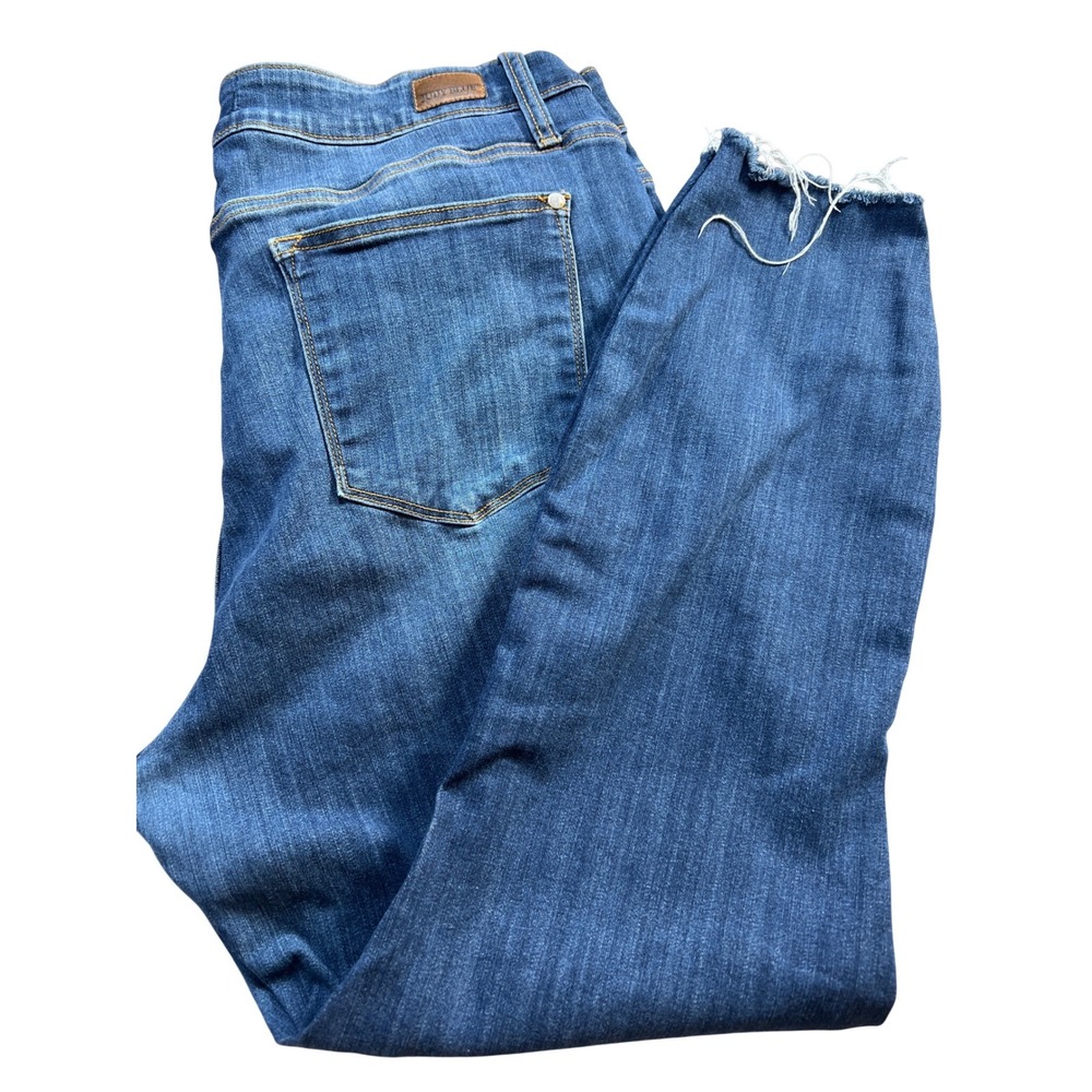 Judy Blue‎ Skinny Fit Jeans Womens 20W Medium Wash Raw Hem High Rise